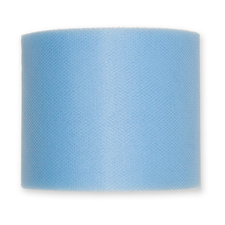 Tule, 7,5 cm x circa 50 meter op rol, Baby Blauw