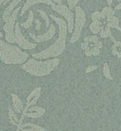Vilt lapje rozen print groen 30 x 40 cm per lapje