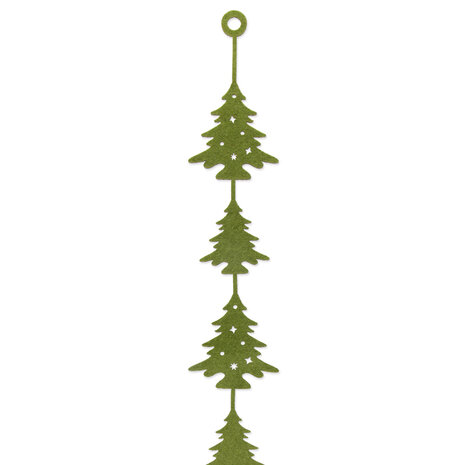 Vilt guirlande/hanger Kerstboom, per stuk  