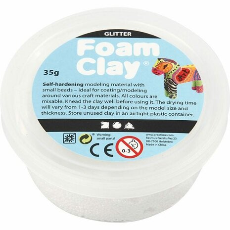 Foam Clay Wit Glitter