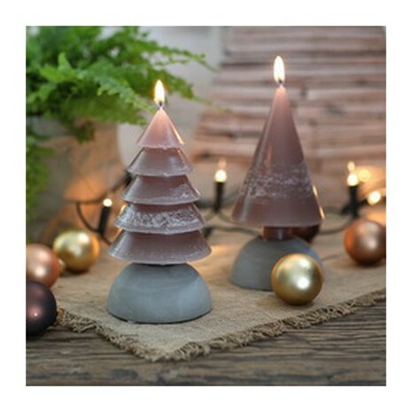 Kerstboom kaarsen set van 2, Taupe