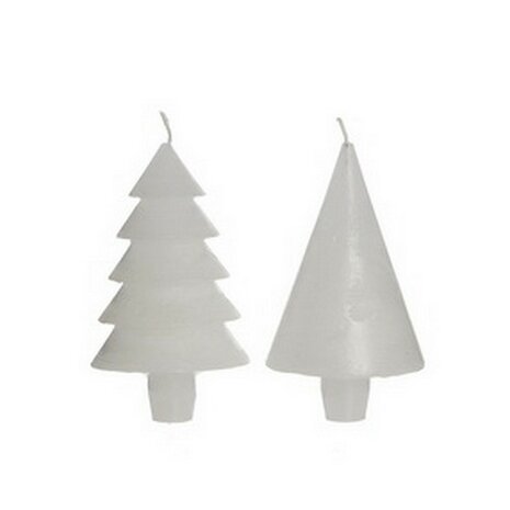 Kerstboom kaarsen set van 2, Wit