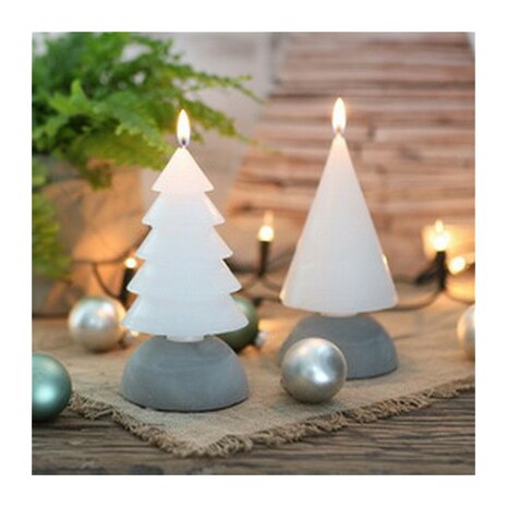 Kerstboom kaarsen set van 2, Wit