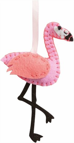  Mini Vilt DIY Pakket Flamingo