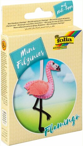  Mini Vilt DIY Pakket Flamingo