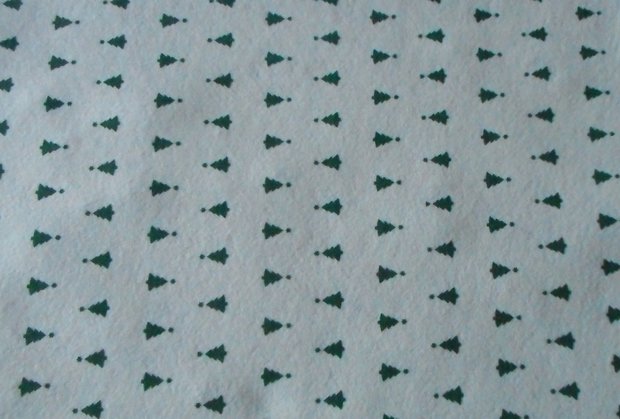 Kerst vilt print kerstboom creme met groen 30x40cm - Viltdeco 2