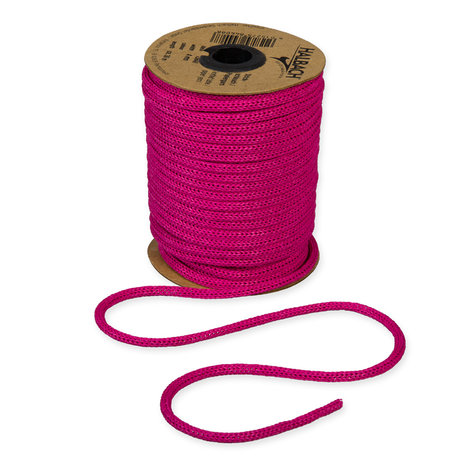 Knitted Paper Yarn Tubes, Hard Roze, per rol 