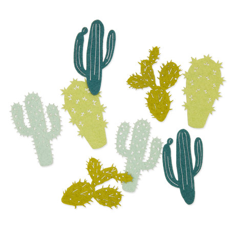 Vilt Cactussen, Mint/Groen, 16 stuks per verpakking