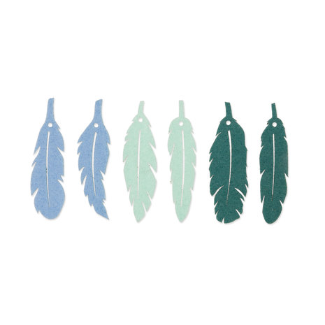 Vilt Veren, Petrol/Mint/Licht Blauw, 6 stuks per set