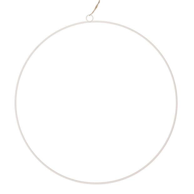 Metaal Ring Steen kleur met ophang oog, 50 cm