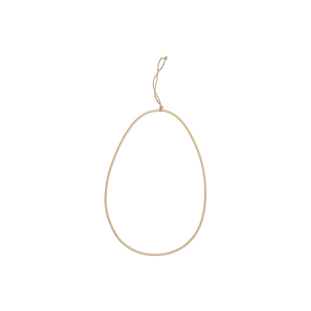 Metalen Ei hanger, goud 