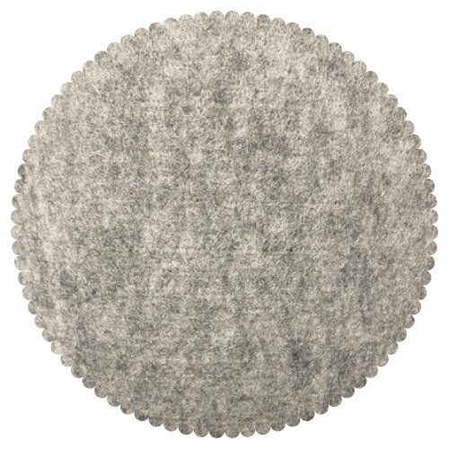 Wolvilt 90% wol &amp; 10% polyester, 150cm breed, licht grijs gemeleerd vilt circa 3mm - Viltdeco