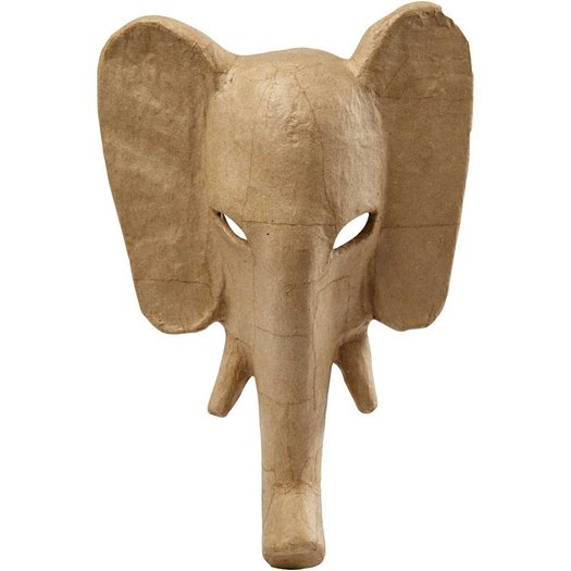 Olifant van papier mache hoogte 34 cm breedte 24 viltdeco
