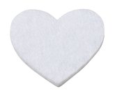 Vilt hartjes wit 12 stuks per doosje