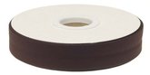 Biaisband gevouwen donker bruin 20 mm