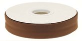Biaisband gevouwen bruin 20 mm