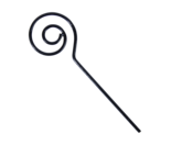 Sinterklaas staf zwart 3 stuks per zakje