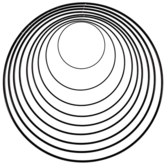 Metalen ringen Zwart, verschillende afmetingen