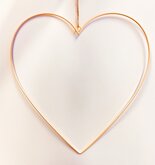 Metalen Hart 30 cm, Zacht Roze