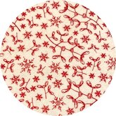 Vilt lap 30 x 40 cm, Crème/Rood, print Mistletoe