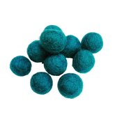 Vilt ballen, circa 2 cm, Petrol, 10 st. per verpakking Vilt ballen, circa 2 cm, Petrol, 10 st. per verpakking