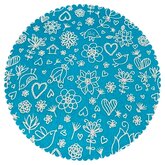 Vilt print, Spring, 30 x 40 cm, Turquoise Vilt print, Spring, 30 x 40 cm, Turquoise