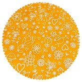 Vilt print, Spring, 30 x 40 cm, Geel Vilt print, Spring, 30 x 40 cm, Geel