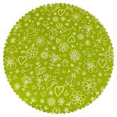 Vilt print, Spring, 30 x 40 cm, Lime Groen Vilt print, Spring, 30 x 40 cm, Lime Groen