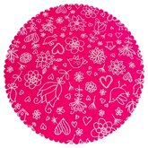 Vilt print, Spring, 30 x 40 cm, Fuchsia Vilt print, Spring, 30 x 40 cm, Fuchsia