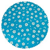 Vilt print, Mini Bloemetjes, 30 x 40 cm, Turquoise Vilt print, Mini Bloemetjes, 30 x 40 cm, Turquoise