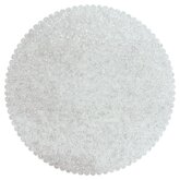 Glitter vilt, Wit, 30 x 40 cm, 1mm dikte