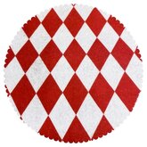 Vilt print, Diagonale ruitjes, Rood Vilt print, Diagonale ruitjes, Rood