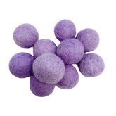 Vilt ballen, circa 2 cm, Lila, 10 st. per verpakking Vilt ballen, circa 2 cm, Lila, 10 st. per verpakking