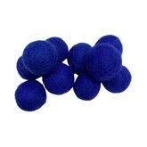 Vilt ballen, circa 2 cm, Kobalt Blauw, 10 st. per verpakking Vilt ballen, circa 2 cm, Kobalt Blauw, 10 st. per verpakking