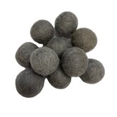 Vilt ballen, circa 2 cm, Licht Grijs, 10 st. per verpakking Vilt ballen, circa 2 cm, Licht Grijs, 10 st. per verpakking