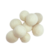 Vilt ballen, circa 2 cm, Wol Wit, 10 st. per verpakking Vilt ballen, circa 2 cm, Wol Wit, 10 st. per verpakking
