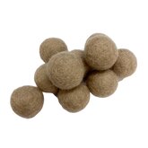 Vilt ballen, circa 2 cm, Zand Bruin, 10 st. per verpakking Vilt ballen, circa 2 cm, Zand Bruin, 10 st. per verpakking
