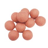 Vilt ballen, circa 2 cm, Zalm Roze, 10 st. per verpakking