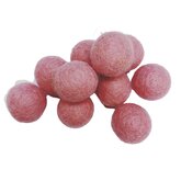 Vilt ballen, circa 2 cm, Oud Roze, 10 st. per verpakking Vilt ballen, circa 2 cm, Oud Roze, 10 st. per verpakking