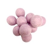 Vilt ballen, circa 2 cm, Pastel Lila, 10 st. per verpakking Vilt ballen, circa 2 cm, Pastel Lila, 10 st. per verpakking
