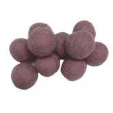 Vilt ballen, circa 2 cm, Grijs Roze, 10 st. per verpakking Vilt ballen, circa 2 cm, Grijs Roze, 10 st. per verpakking