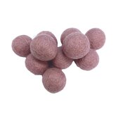 Vilt ballen, circa 2 cm, Mauve, 10 st. per verpakking Vilt ballen, circa 2 cm, Mauve, 10 st. per verpakking