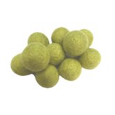Vilt ballen, circa 2 cm, Pastel Groen, 10 st. per verpakking