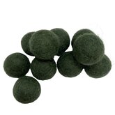 Vilt ballen, circa 2 cm, Dennengroen, 10 st. per verpakking