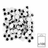 Wiebel ogen, Zelfklevend, 10 mm, 100 stuks per zakje