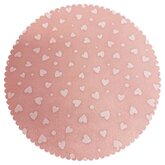 Vilt print, Hartjes met stippen, Zacht Roze /Wit Vilt print, Hartjes met stippen, Zacht Roze /Wit