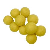 Vilt ballen, circa 2 cm, Licht Geel, 10 st. per verpakking