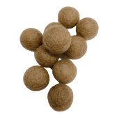 Vilt ballen, circa 2 cm, Licht Bruin/Grijs, 10 st. per verpakking Vilt ballen, circa 2 cm, Licht Bruin/Grijs, 10 st. per verpakking