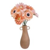 DIY Pakket Vilt, Gerbera's, 9 stuks, Antiek Roze, Abrikoos & Zacht Roze