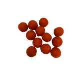 Vilt balletjes 15 mm, Donker Oranje, 12st.